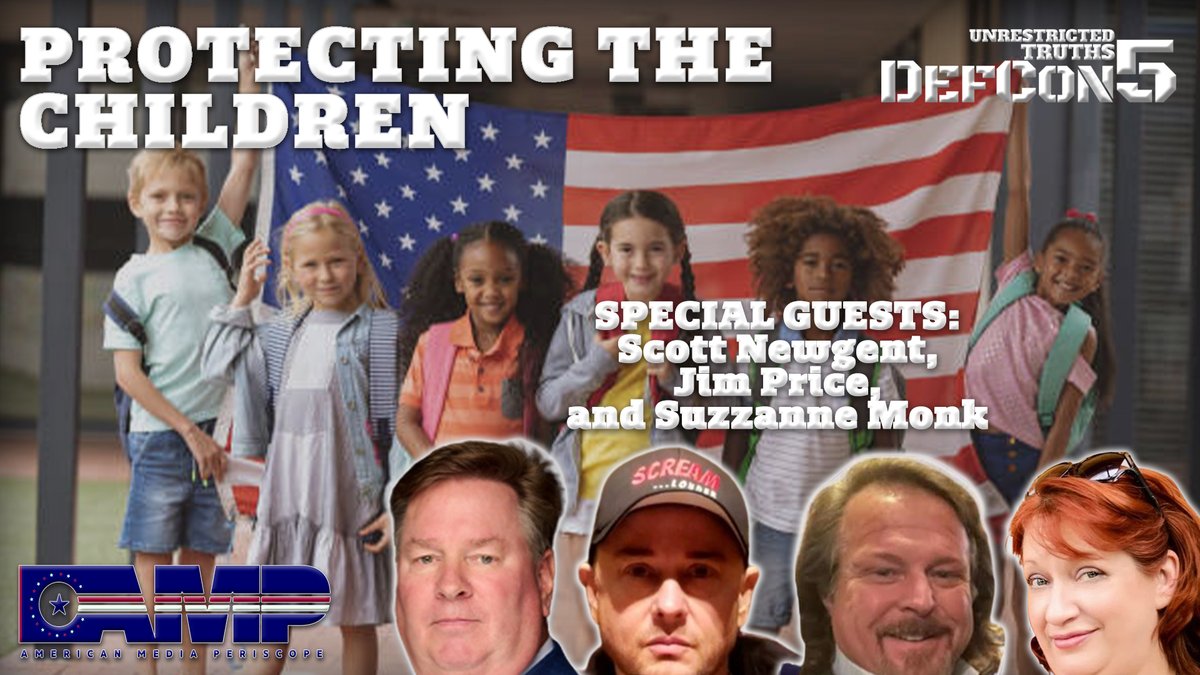 Catch tonight's episode of Unrestricted Truths as @JamesGrundvig interviews Scott Newgent, @thejimpriceshow, and @Trumpertarian  about PROTECTING THE CHILDREN!

Click the link below to watch:
bit.ly/UT-Ep-392

#SaveOurChildren #ProtectAndDefend #Truth