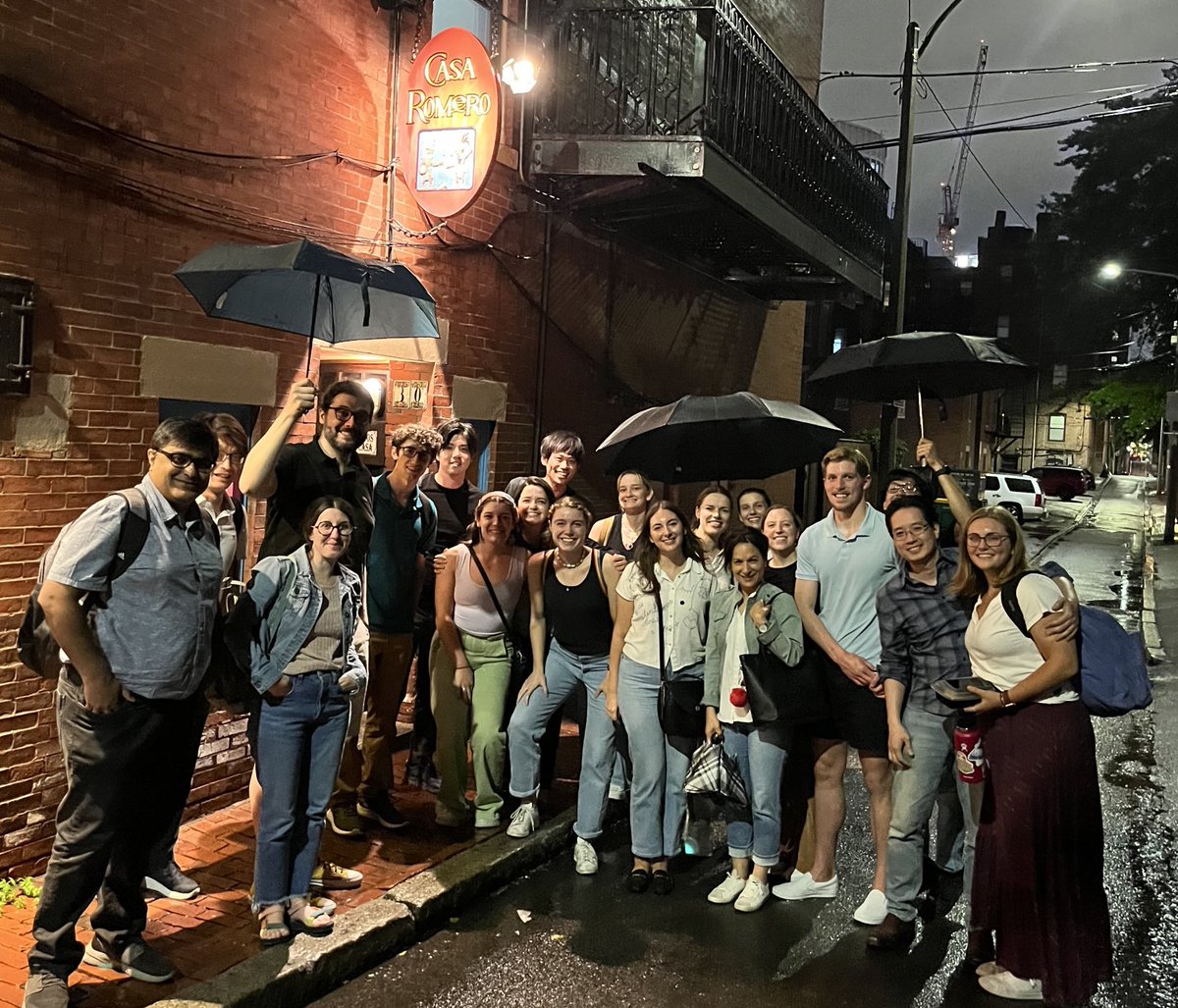 CICS Team Spirit: It was a hot and stormy night but CICS members still made it out to bid farewell to Katie. We wish her all the best!