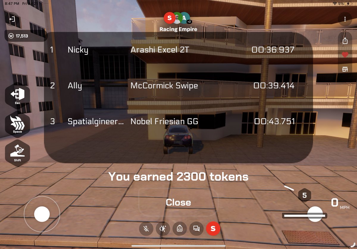 spatialgineers's tweet image. RACING EMPIRE by @Spatial_io 🏁

Zoom through the city in Racing Empire, where your driving doesn&apos;t just earn you first place, but a stash of tokens! Pimp your ride, collect a garage of unique cars, and rule the streets with daily upgrades  🏎️

#shotinspatial #spatianguide