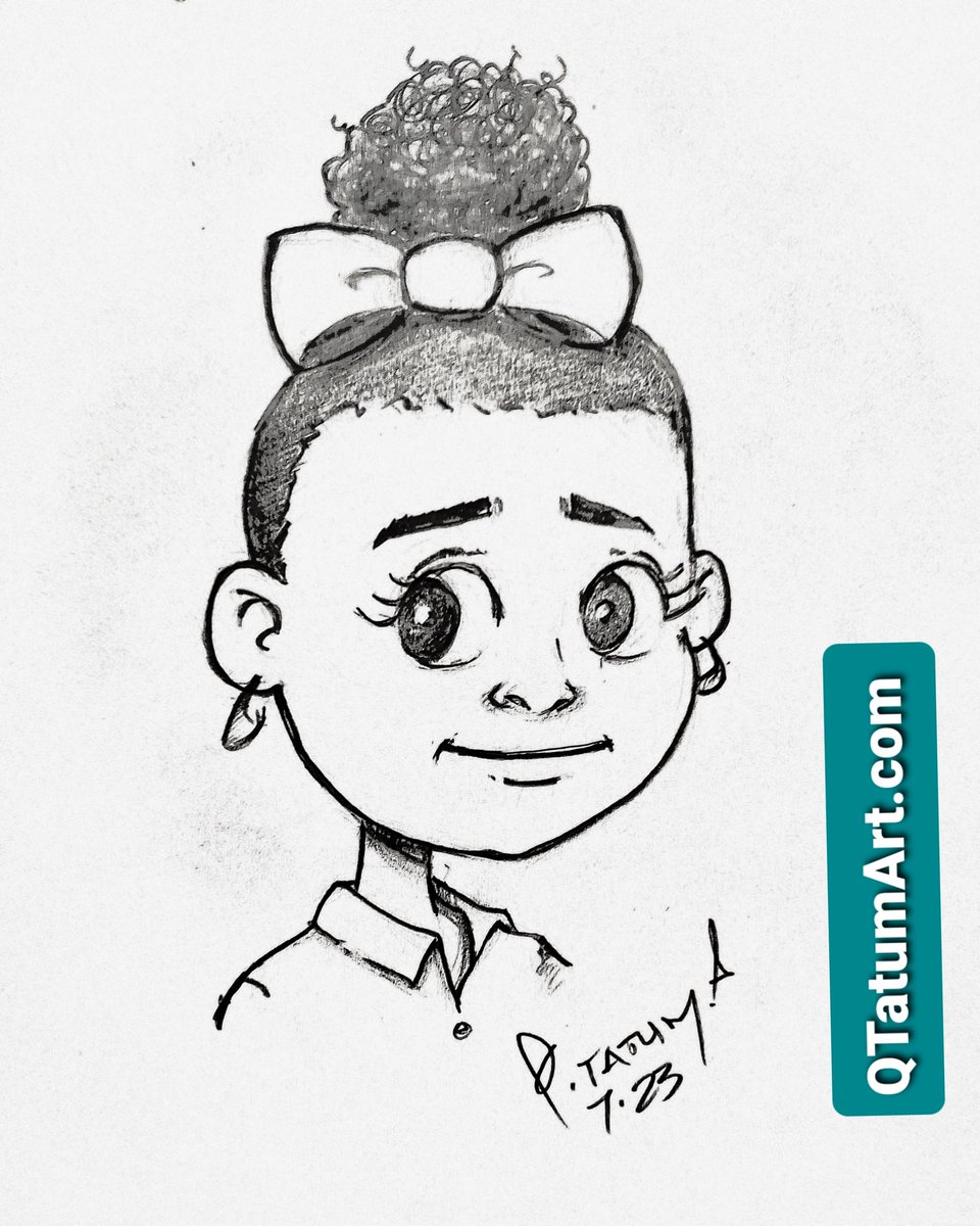 #Updo #CuteKids #DrawingChallenge #BlackNAnimated #CrownAct #Day17 #CrownProud #BlackArtist #Animation #PortriatArt #Sketch #PencilOnPaper #QTatum #Tatumtoon #QTATUMART #InstaArt @blacknanimated  QTatumArt.com