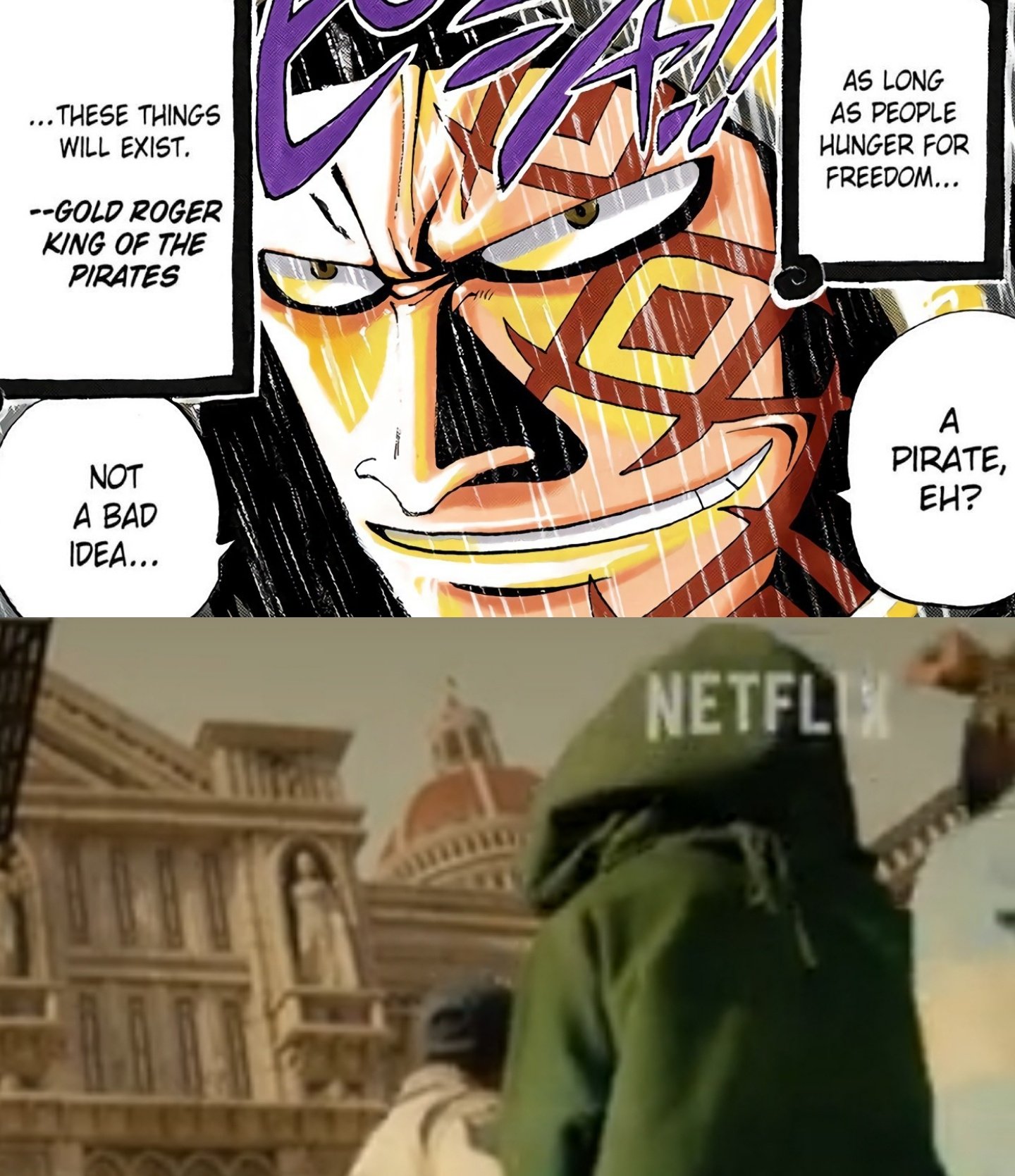 One piece Live action Gol D Roger : r/MemePiece