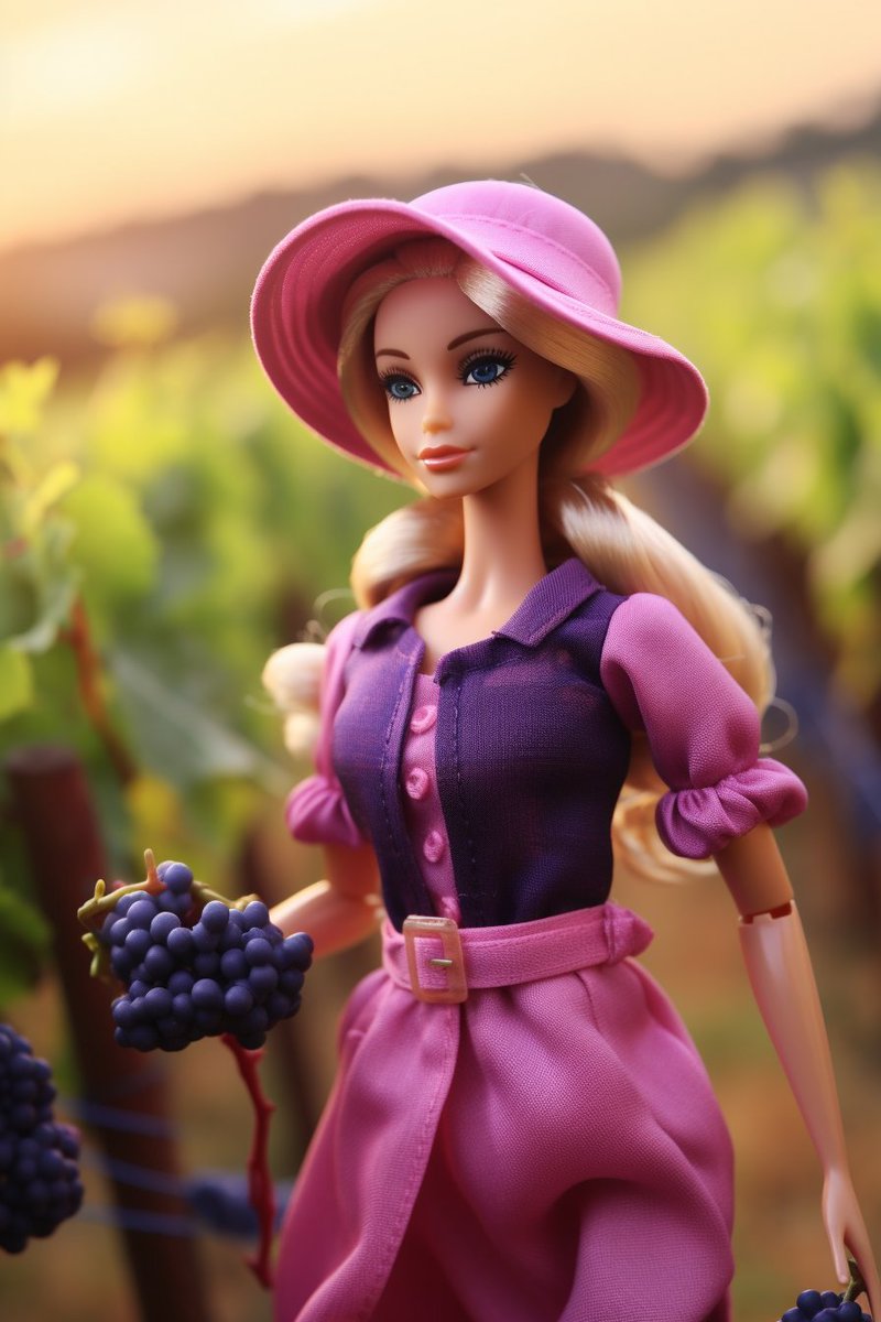 Today Barbie® is everywhere, so in Space Wine, we created with #AiArt our own collection of Barbies WINEMAKERS! 🍇

I hope you like it. Cheers!🍷

#BarbieMovie 
#Barbie @SpaceWine_Ai #wine

🧵Thread ↓