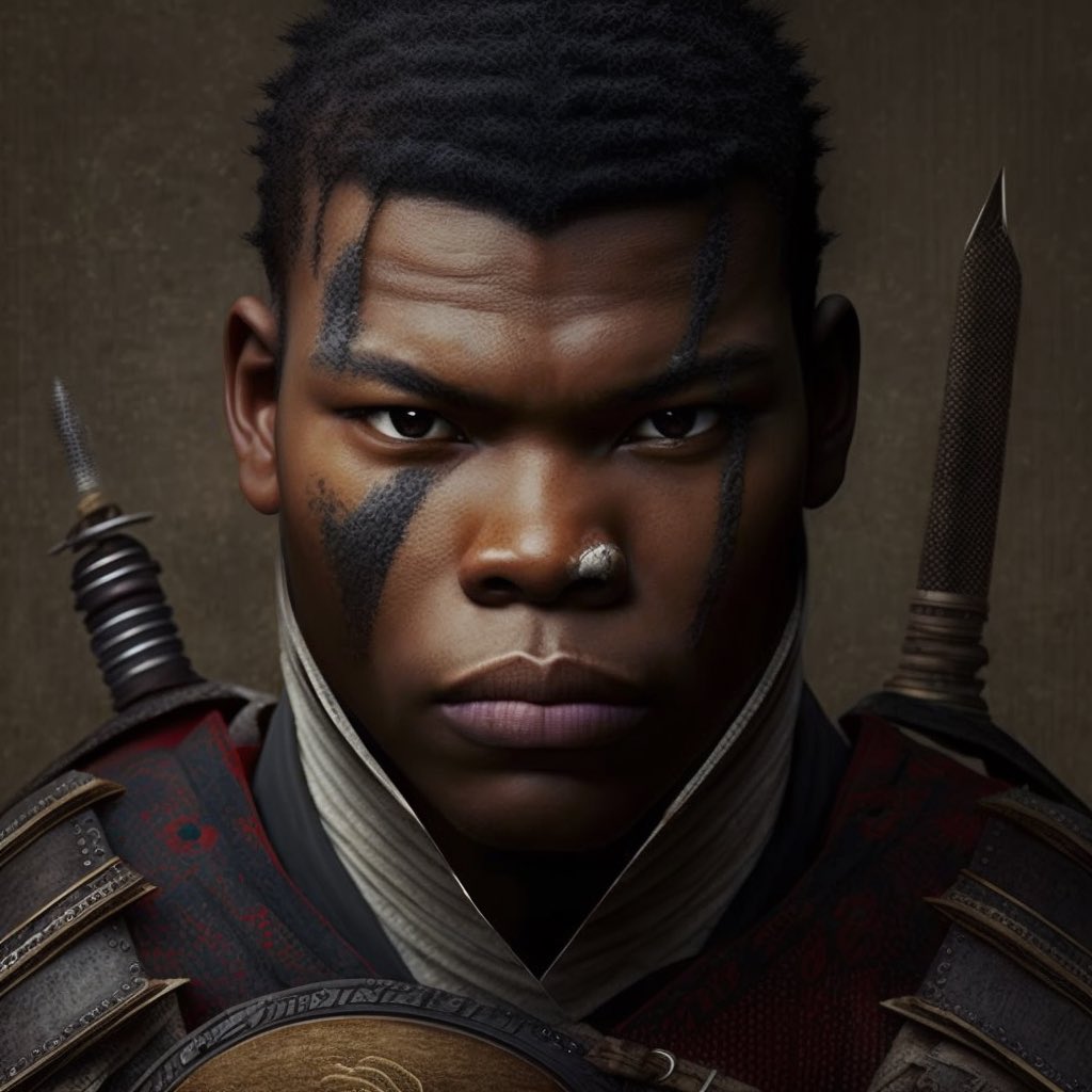 whartonrigby's tweet image. I see @JohnBoyega trending. Generated some concept images of him as Yasuke, the only African to become a samurai in feudal Japan. He would be dope in the role and yes, I have a script, which got a shoutout from @theblcklst.
