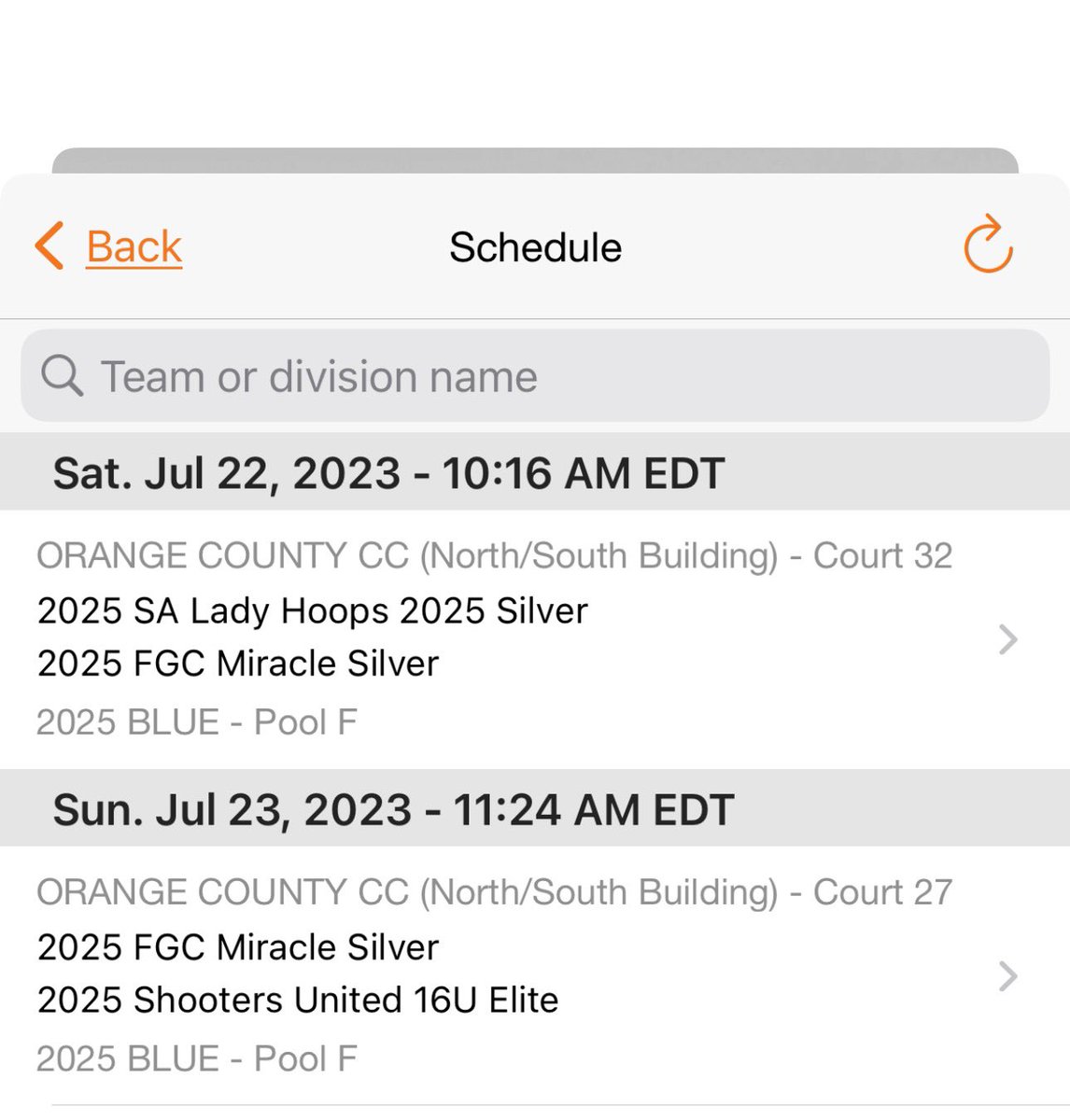 Hailey Cohen (@haileycohen22) on Twitter photo Coaches, here is my schedule for <a href="/ChampionshipORL/">National Championship Orlando ππ</a>.
<a href="/Coach_BarrettM/">Megan Barrett</a> <a href="/CoachTeddy_FGC/">Teddy Spikes</a>
<a href="/CoachCed55/">Coach Cedric</a> <a href="/Ohio_Basketball/">OhioBasketball.com</a> <a href="/PGHCircuit/">Prep Girls Hoops Circuit π</a> <a href="/PGHFlorida/">Prep Girls Hoops Florida</a>
<a href="/GovsWBB/">Austin Peay Women's Basketball</a> @coachtravis_ap Coaches, here is my schedule for <a href="/ChampionshipORL/">National Championship Orlando ππ</a>.
<a href="/Coach_BarrettM/">Megan Barrett</a> <a href="/CoachTeddy_FGC/">Teddy Spikes</a>
<a href="/CoachCed55/">Coach Cedric</a> <a href="/Ohio_Basketball/">OhioBasketball.com</a> <a href="/PGHCircuit/">Prep Girls Hoops Circuit π</a> <a href="/PGHFlorida/">Prep Girls Hoops Florida</a>
<a href="/GovsWBB/">Austin Peay Women's Basketball</a> @coachtravis_ap