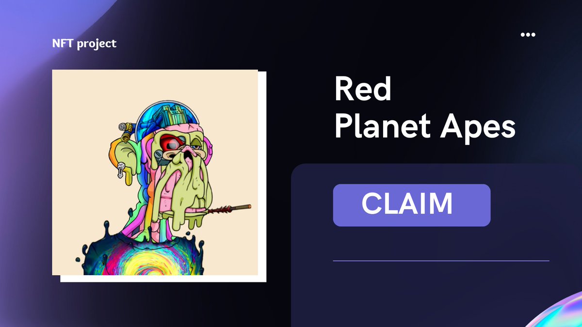 Red Planet Ape NFTs Mint Live 🎉

Join Giveaway ✅

👇GO👇
gleam.io/P5OGD/red-plan…