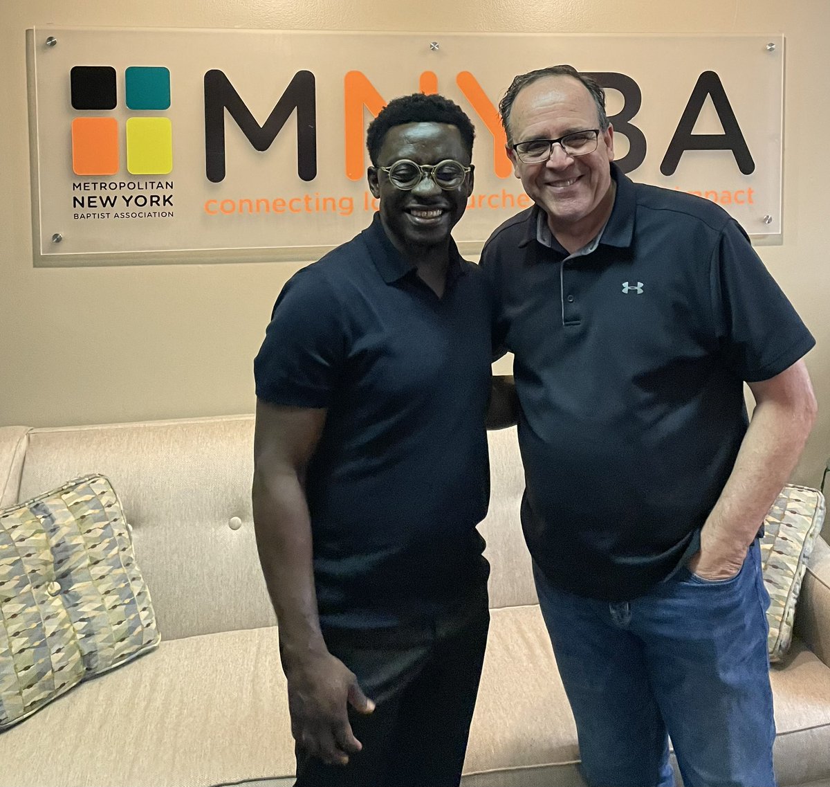 Enjoyed catching up with Pastor Cephas Kafui of Honeywell Worship Center in the Bronx. A man of faith. Prayer. Vision. Join me in praying they find a permanent home for the church, one of the earliest churches to make up MNYBA.