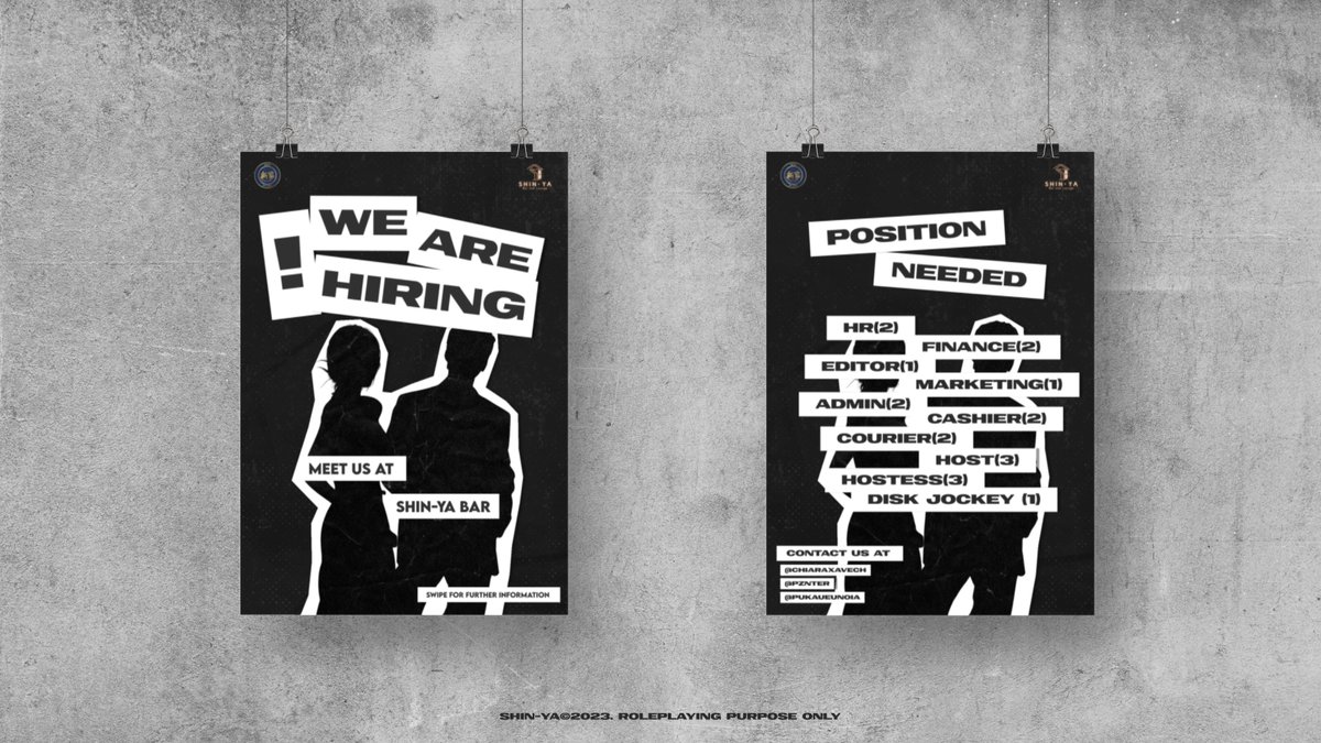 ⠀

⠀⠀       ❝ Hello everyone! Who's coming back? Us! We're looking for you who suit the position the most. Come and contact us for more detailed. Come on! Find your new experience with us. 🥂❞

⠀