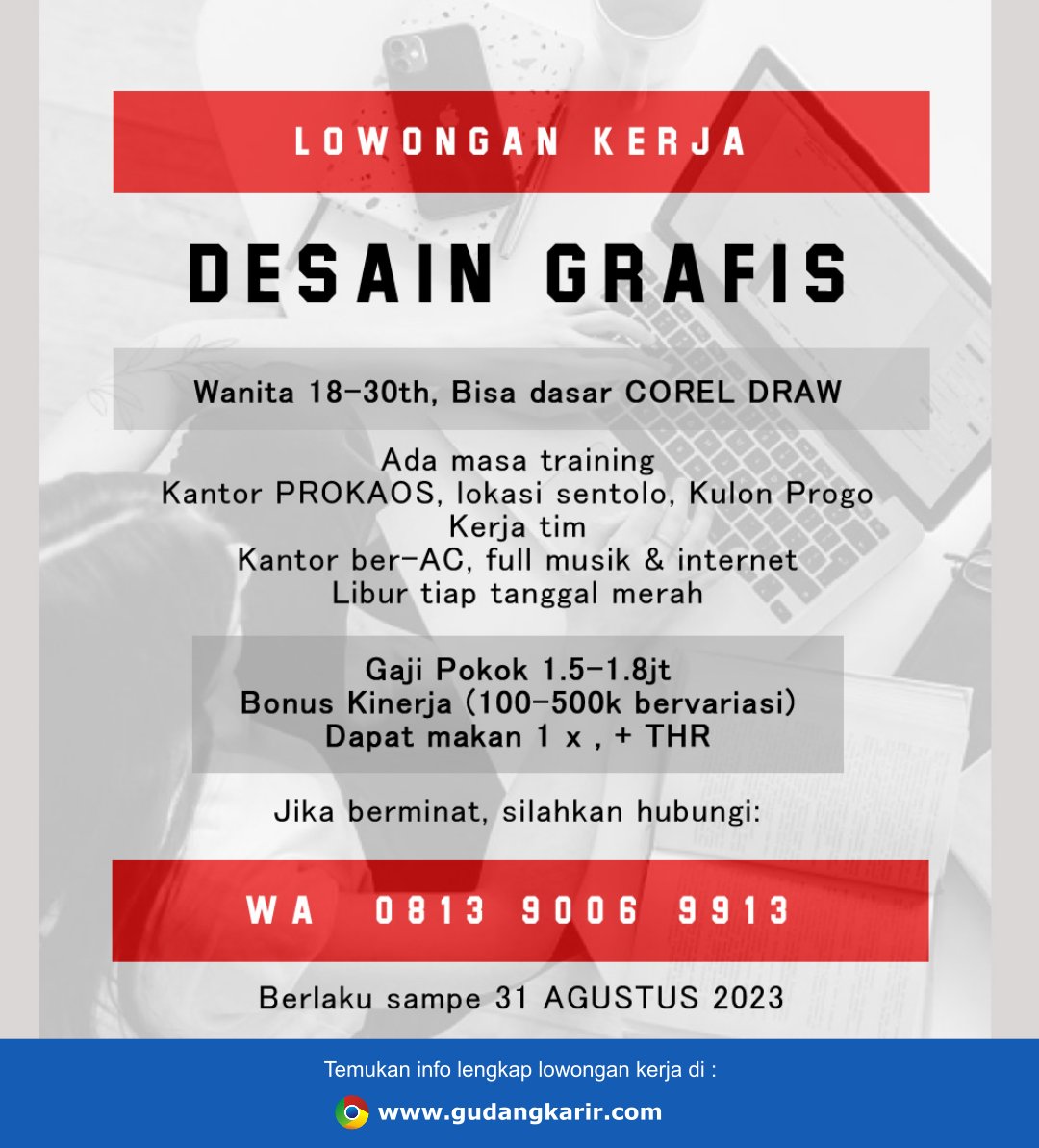 Lowongan kerja di prokaos bantul #lokerdesainer #desainergrafis