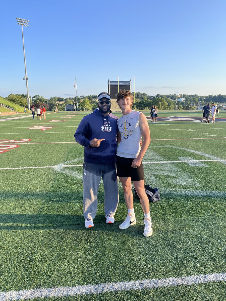 Thank you <a href="/RMU_Football/">RMU Football</a> and <a href="/80sCane57/">Bernard Clark Jr</a> for the prospect camp. I had a great time competing and improving my skills for this upcoming season.

<a href="/theDariusDavis/">Darius Davis</a> <a href="/CoachKasper/">Coach Eric Kasperowicz</a> <a href="/jjmil55/">Jared Miller</a> <a href="/MarsHSFootball/">Mars Area HS Football (PA)</a>