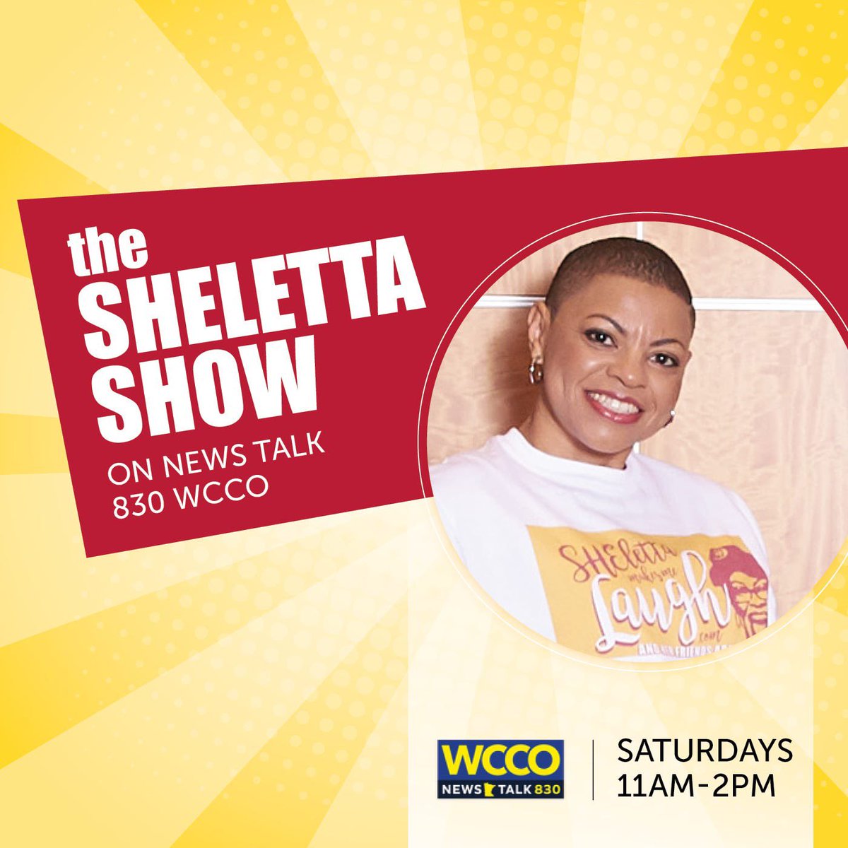 I will be on The Sheletta Show on <a href="/wccoradio/">News Talk 830 WCCO</a> on SATURDAY for the 1 O’Clock hour.  Tune in to hear @ShelettaIsFunny and me talk about travel, new MN laws, and affirmative action.