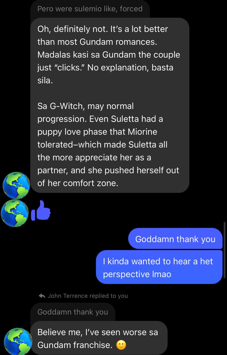 ravenndei628's tweet photo. Because I've been curious--and I kinda wanted to hear an opinion on Sulemio that is not from my "echo chambers"--I decided to ask my brother about them. 
Context: he is straight, a longtime Gundam fan, and has never watched a single yuri show in his life. So: 
1/2 https://t.co/kDMjLqlRhA
