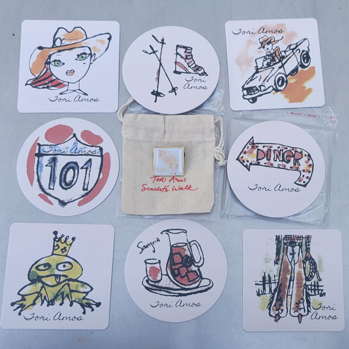 thomaddicted's tweet image. Living for the new coaster set from @toriamos &quot;Scarlet&apos;s Walk&quot; era ❤️❤️❤️

#toriamos #O2O #tourmerch