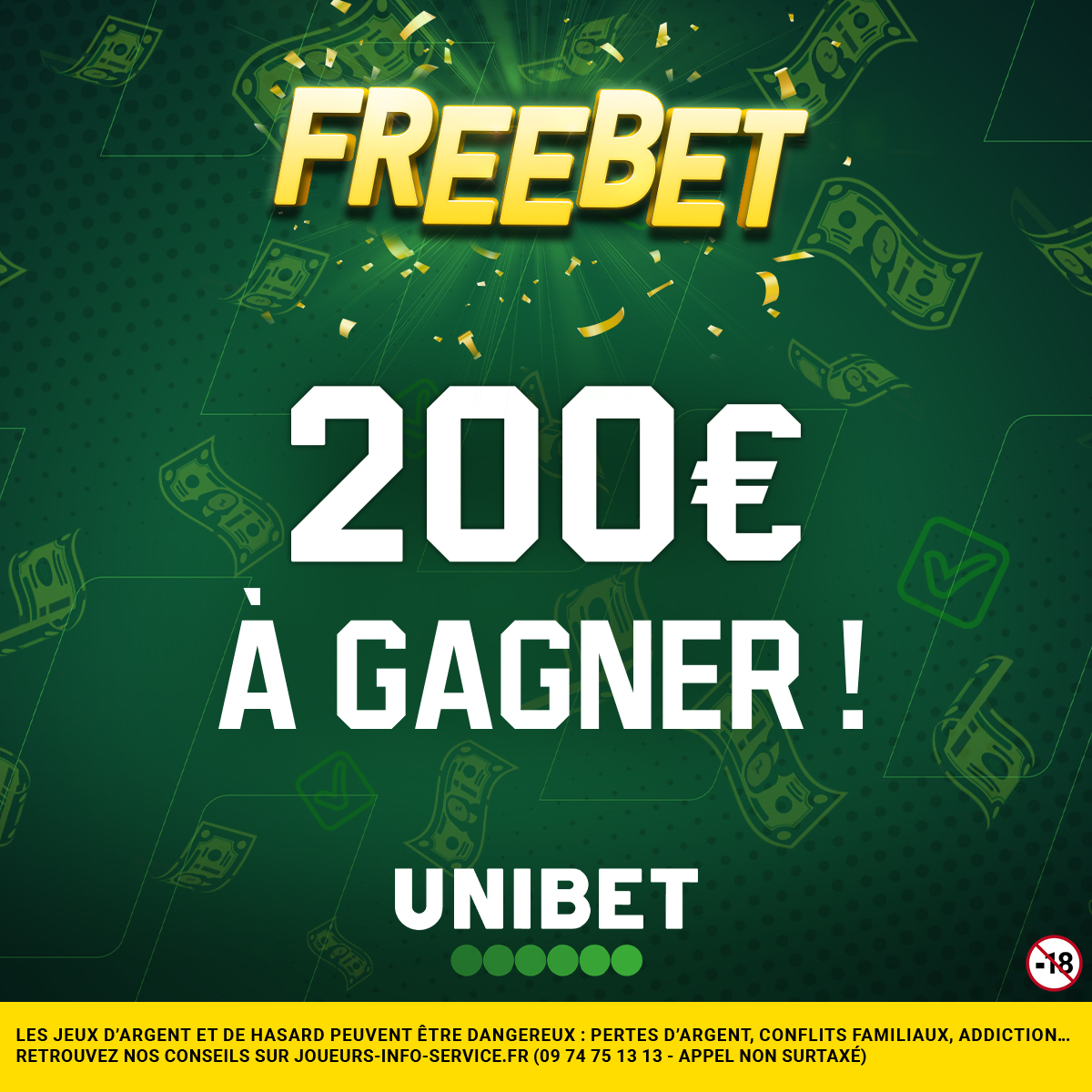 💪 Qui dit gros week-end de sport dit FREEBETS ! Avec 10 x 20€ à gagner par ici 😎

👉 RT/Follow + #FreebetUnibet + ton pseudo. 
🍀 TAS demain.
📄 Règlement : bit.ly/3HjI1Ax