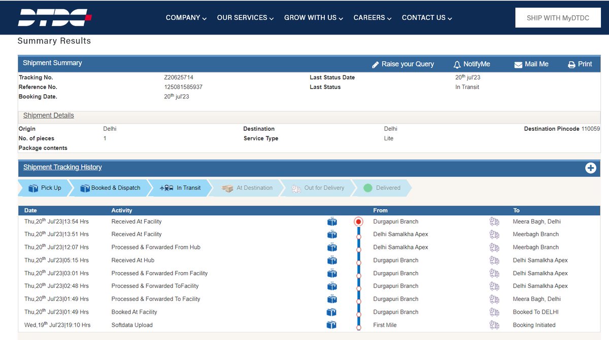 CSPriyanka_17's tweet photo. @DTDCIndia Worse courier agent ever
taking so long to deliver delhi to delhi itself Courier was in urgent category commitment was to Deliver next day itself and package is at same point since 20th, 2 pm. no response from customer care and branch
Traking ID Z20625714 
Pathetic service #DTDC https://t.co/qmn94u8WFr