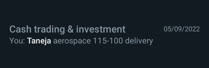 Gauravfaria32's tweet photo. "Cash trading investment package"
#zenzar double in quarter
#kaynes double in quarter
#taneja 3x in 6mnt
#tanla double in quarter...
If you want to get rich peacefully than join my cash delivery package at world cheapest price compare to profit's...🙏 https://t.co/SUfroVRAKc