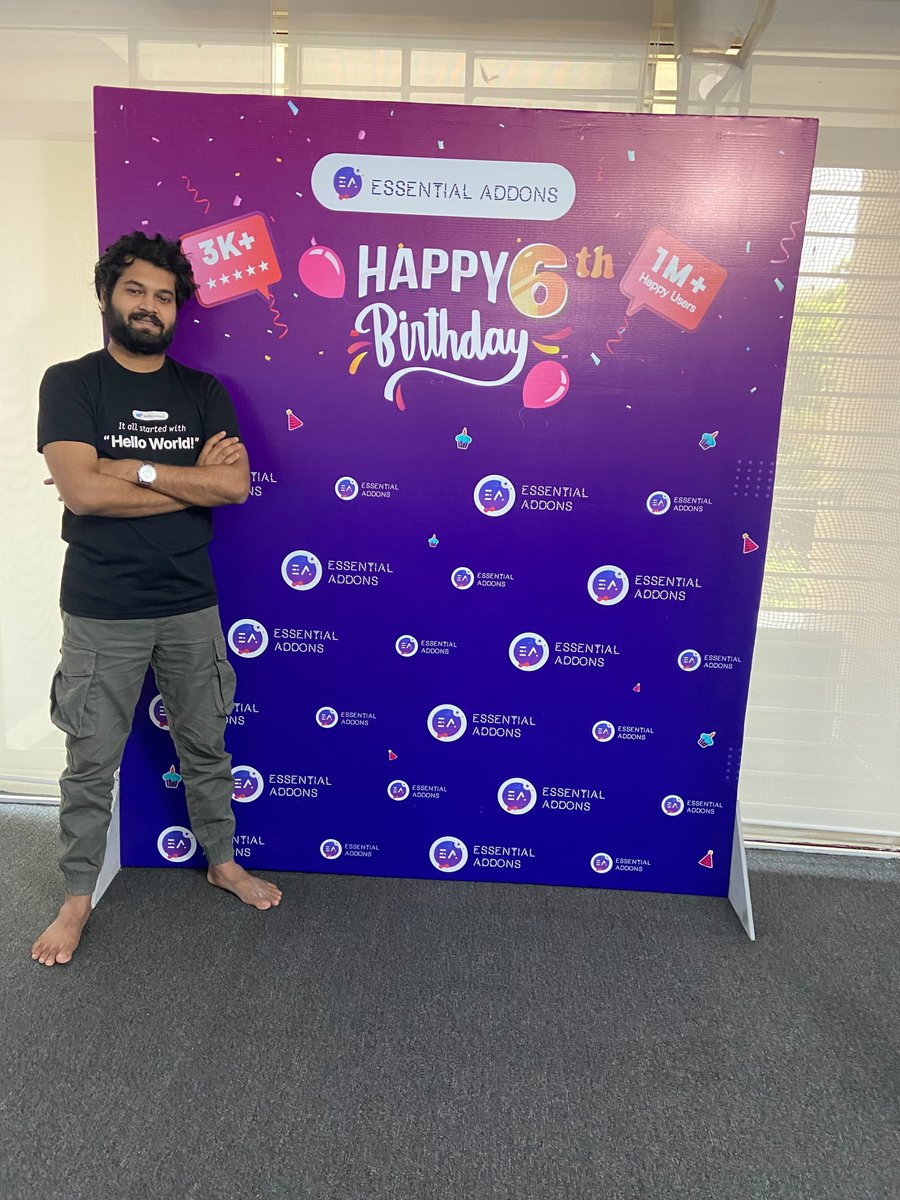 mamunwp007's tweet image. 🎉 Celebrating six years of brilliance with festivity! 🥳 @WPDevTeam&apos;s most popular product and the best @elemntor mate, @EssentialAddons, has turned six. Together, we promise to build a better web.

#EssentialAddons #elementor #wordpress #elementorwordpress #lifeatwpdeveloper