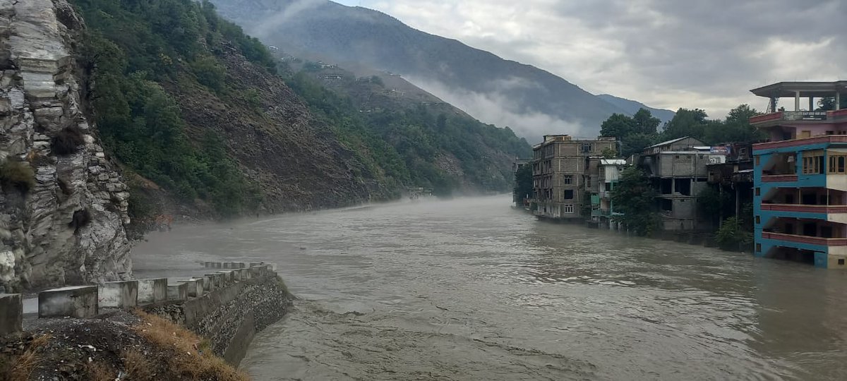 Fasih555's tweet photo. Flash floods destroy Roads &amp; houses in #Chitral.May Allah have mercy on us. 
#ChitralFloods https://t.co/V5TgC1O8WL