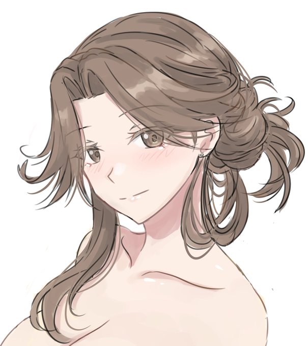 ピシっとまとまってるのもいいけど、ほつれてたり緩くまとめた感じの髪も好きなんや 