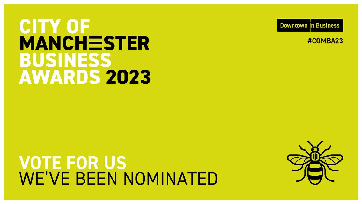 We've been nominated for Business of the Year at The City of Manchester Business Awards! 🐝

📣 We want to use this opportunity to shout about all the brilliant co-operative businesses we represent. 🎉

Please take two minutes to vote for co-operatives 👉 bit.ly/3K5odle