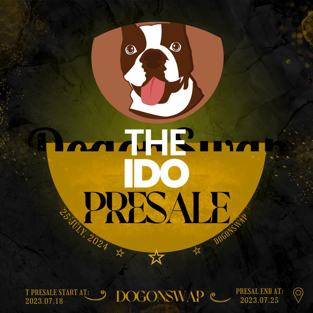 🔹A top tier AMM &amp; DEX on BNB Smart Chain with one of the lowest trading fees at 0.16% only.

💰 IDO/Listing Price: $0.01
🗓️  End Date: July 25th

🔹Join the presale and secure your spot in the future of DeFi in DogonSwap

🚀BUY DOGON - dogonswap.com/IDO

#DogonSwap