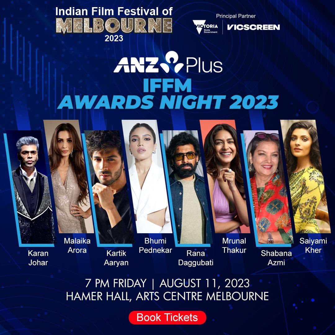 The biggest night connecting Indian cinema to Australia is around the corner on 11 Aug 😎. See you there @IFFMelb @NGVMelbourne @mitublange @wearevicscreen #Iffm2023