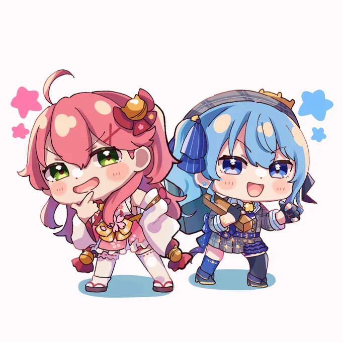 35秒探偵さくらみこ と その助手ほしまちすいせい、参上!  #miko_Art #ほしまちぎゃらりー