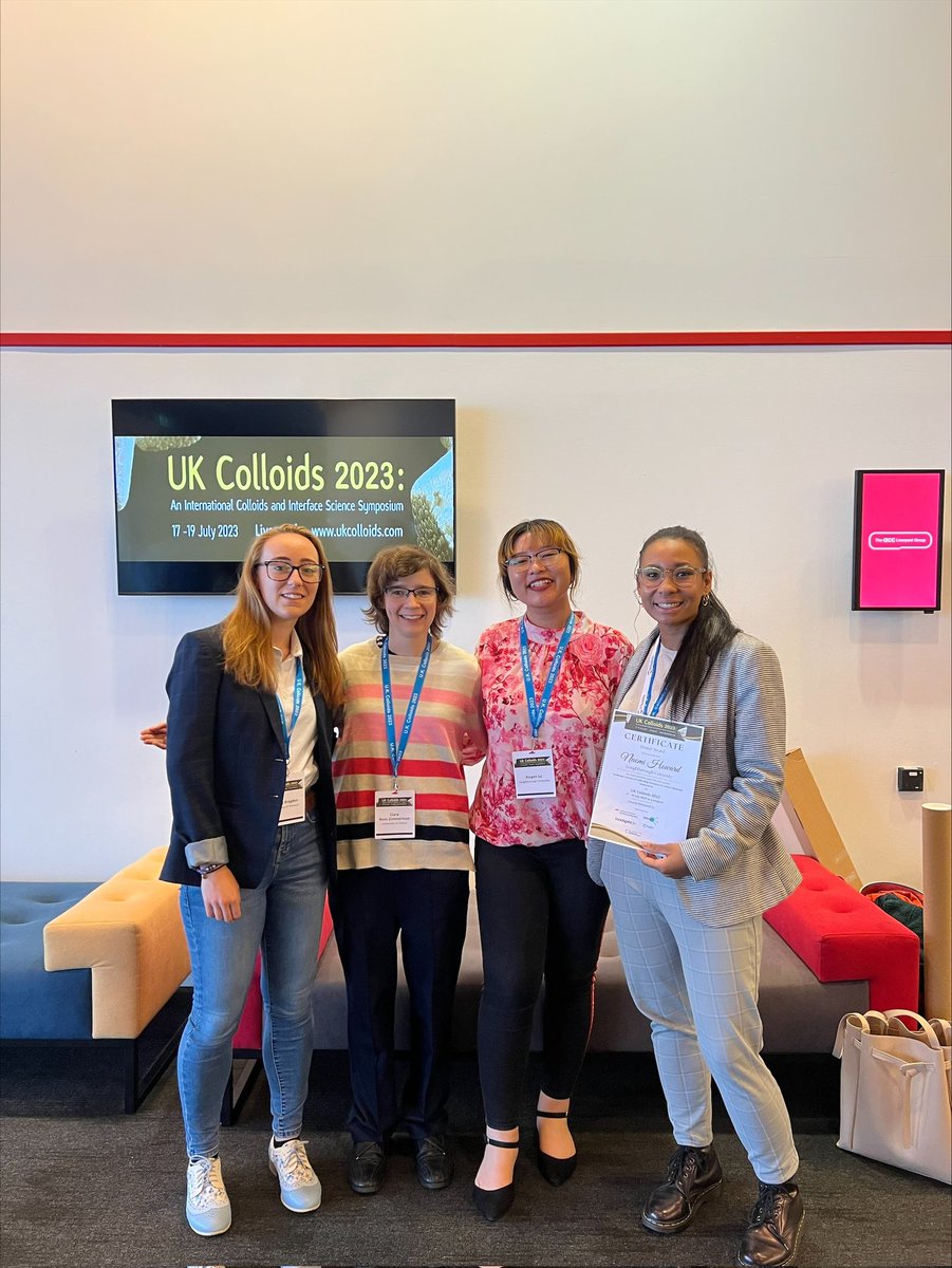 EmilyBrogden5's tweet image. I had a great time this week in Liverpool at #UKColloids2023 Some great discussions after my talk and met some lovely people.