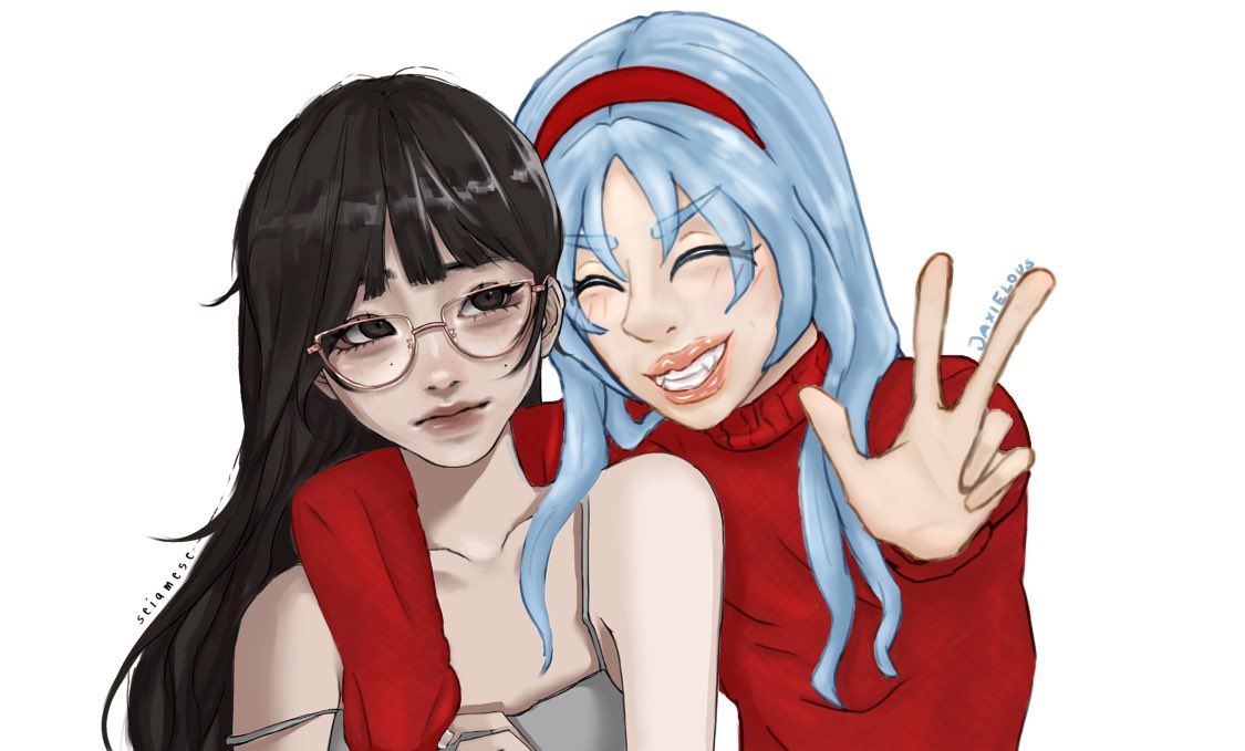 sylv1als's tweet photo. ART COLLAB WITH @seiamese (her GORGEOUS arts the left one🗣️🗣️‼️) https://t.co/kbda4KSGVG