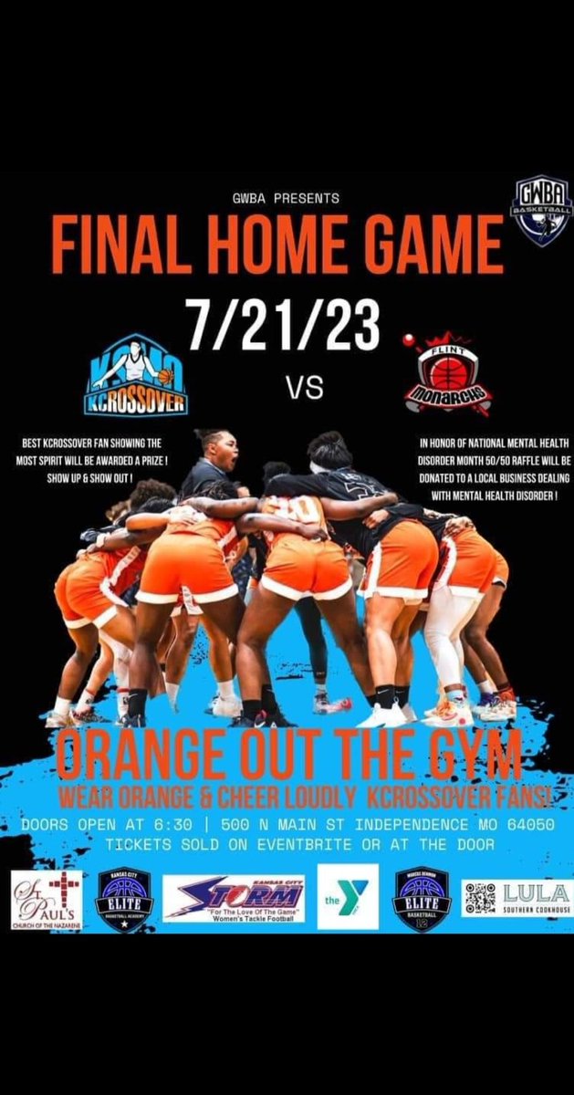 Today the Flint Monarchs head to Kansas City, Missouri to play the Crossover in our first game of a triple header weekend at 8pm EST.

We are looking for a clean sweep of all three games this weekend to close out our regular season schedule.   

We are built Monarch Strong 💪