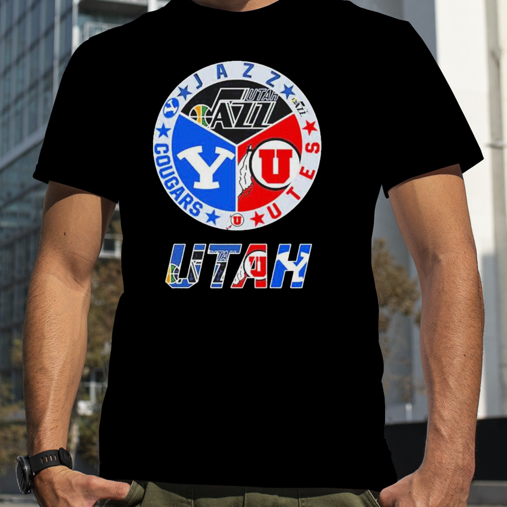 Utah Sports Teams Jazz Utes And Cougars Shirt https://t.co/cZrgPhDyST https://t.co/RqW7QGUTHi