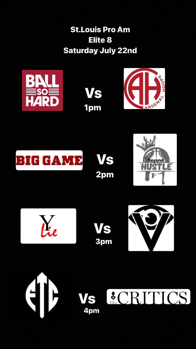 1pm tomorrow @ Lift for Life HS 
<a href="/Chill_hoops/">Chris Hill</a> <a href="/AdeOPopoola1/">Ade</a> <a href="/keashonP/">(kea)shon Petty</a> <a href="/EthanFauss/">Ethan Fauss</a> <a href="/jumpmanluhc_/">Carlton Thomas</a> <a href="/andrew_young34/">Andrew Young</a> <a href="/ArsenalHoops/">Arsenal Hoops</a>