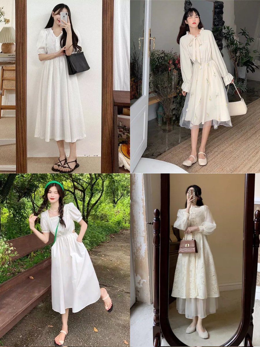 rekomendasi white dress👗🤍🏳️🐇

— a thread