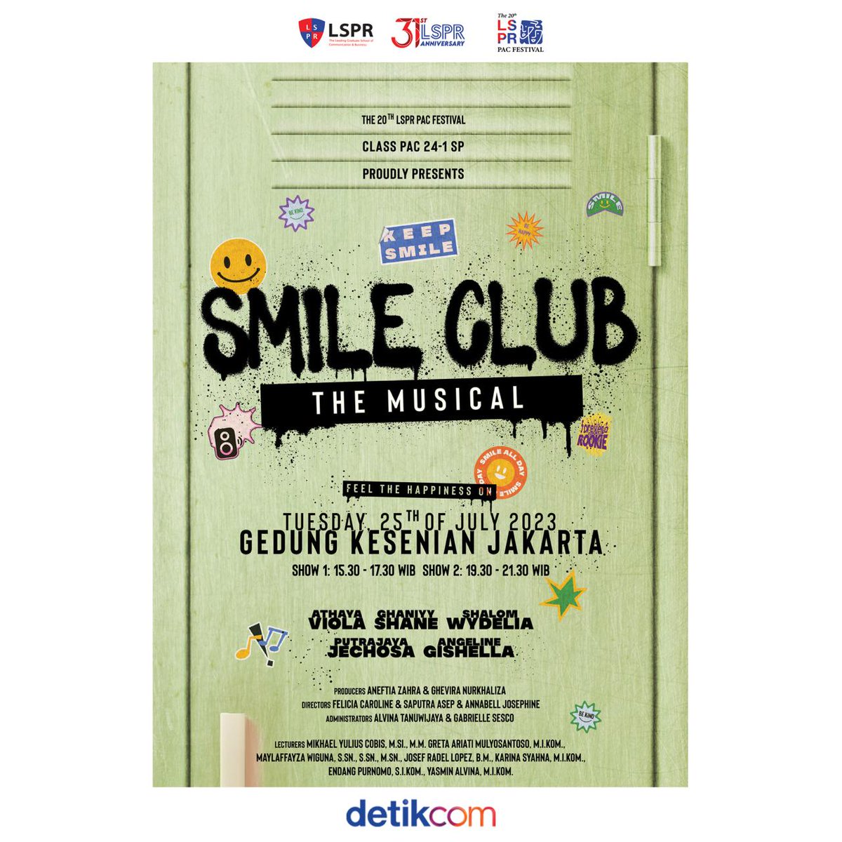 dyouthizen's tweet photo. Saksikan Teater Musikal persembahan dari Nitty Gritty  "SMILE Club: The Musical"
📷Gedung Kesenian Jakarta (GKJ)
📷25 Juli 2023
📷15.30 - 21.30
Dapatkan tiket dengan cara berdonasi sekarang! Donasi tiket dapat kalian lakukan dengan cek link di bio instagram @smileclub.themusical https://t.co/V6NliB6DS8
