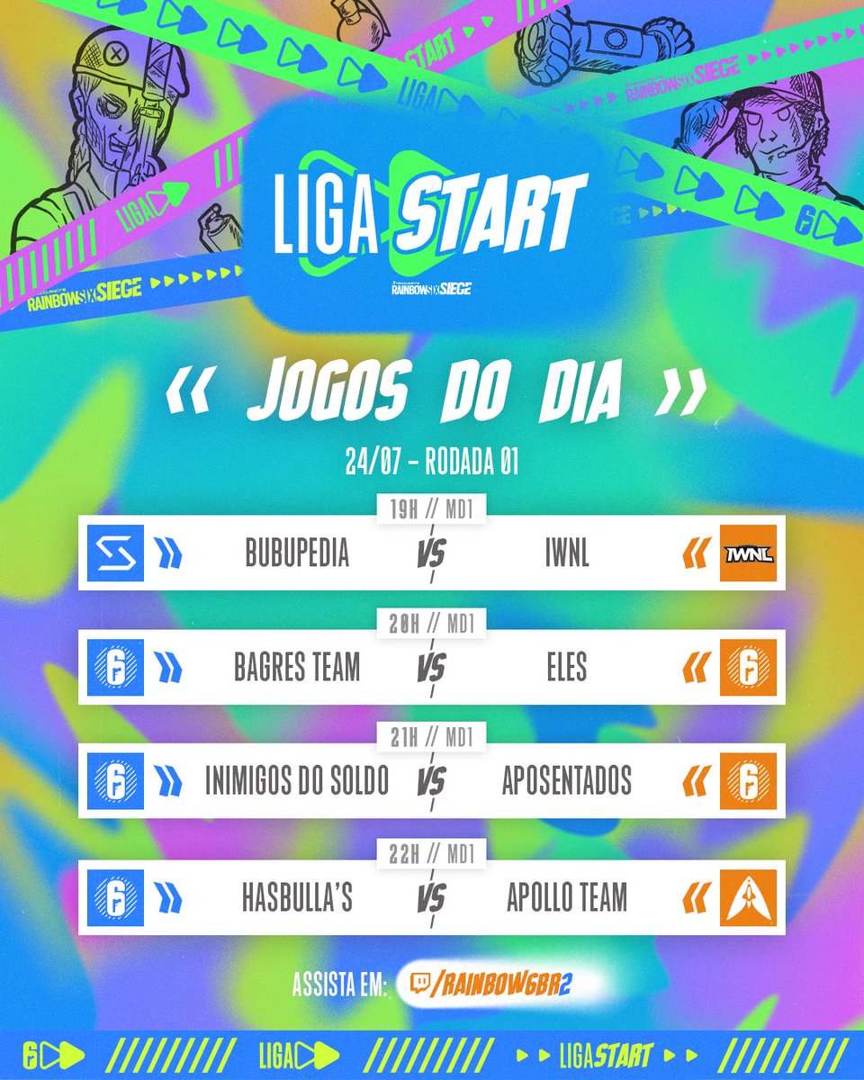 R6esportsBR's tweet photo. Nova fase, nova chance de mostrar o talento 🙅♂️🙅♀️
A Fase 3 da #LigaStartR6 começa nesta segunda (24) e NOSSOS CRAQUES terão mais uma vez o formato suíço para entrar no servidor, dar MUITA BALA e batalhar pelas 8 vagas na fase final do torneio 💥🔫 https://t.co/UqswQt5Wky