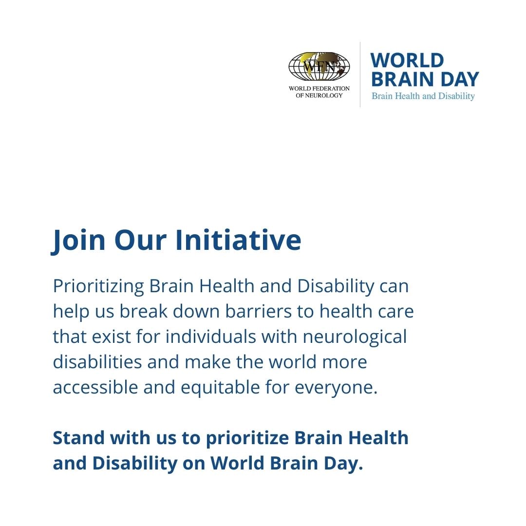 Happy #WorldBrainDay2023! 🌍 By working together, we can ensure that when it comes to Brain Health and Disability, no one is left behind. Join us in our mission to create a world where everyone has access to the resources they need for optimal brain health!