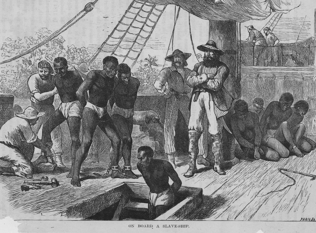 axidentaliberal's tweet photo. Black people were violently abducted

Bound by chains

Packed in ships

Sold into slavery

Forced to perform backbreaking work

And live in abject squalor

While being tortured

But Ron DeSantis wants to teach how they "benefited" from this

THIS MAN CAN NEVER BECOME PRESIDENT https://t.co/aNKuzDQe5O