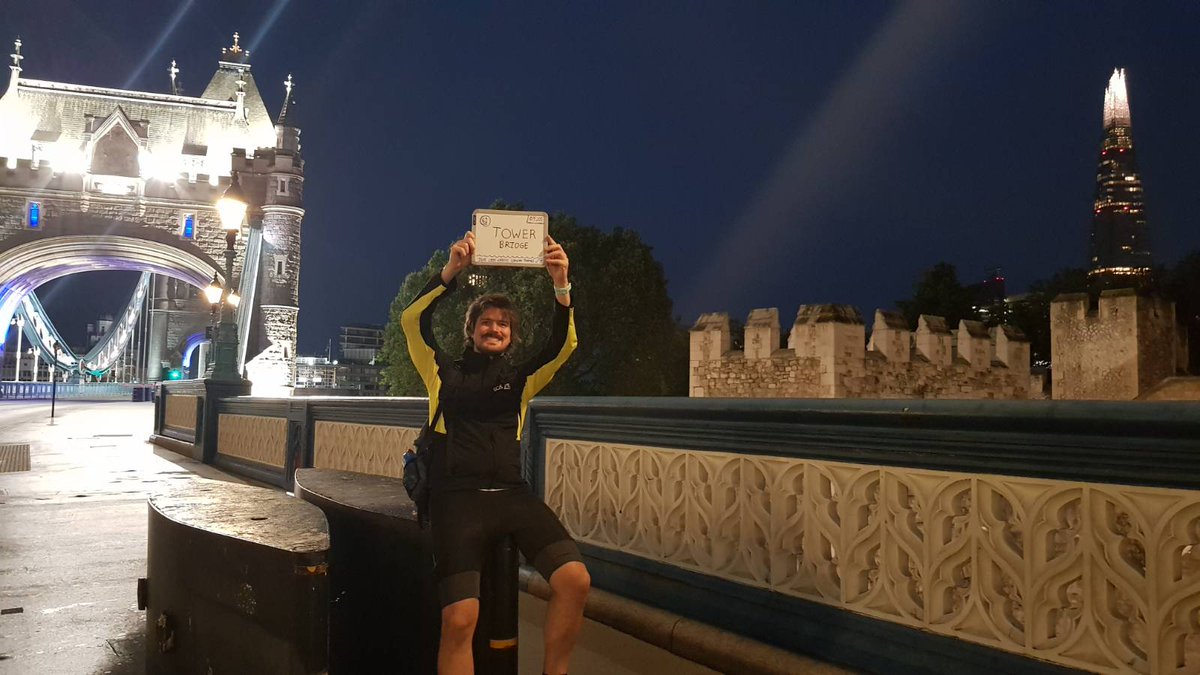 JMinLDN's tweet photo. 61/61 Tower Bridge
HE DID IT!!!
Jeff took SIXTY-ONE unique crossings of the #Thames in #London in just over 21 hours! What an adventure, concluding just as the blue hour before dawn hits this beautiful city. Goodnight London! https://t.co/LIMbUu1KLR