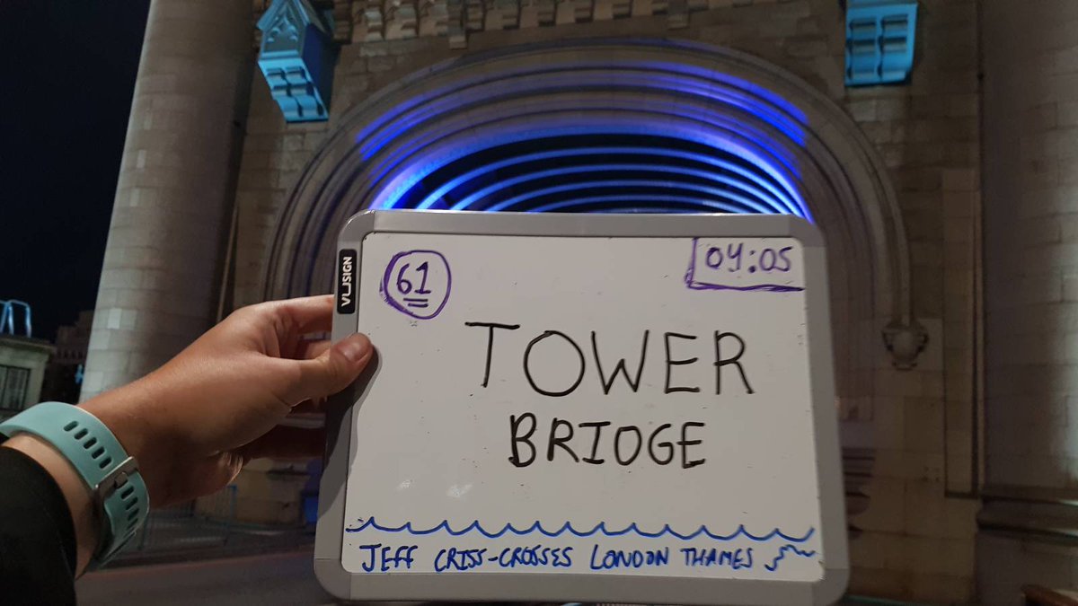 JMinLDN's tweet photo. 61/61 Tower Bridge
HE DID IT!!!
Jeff took SIXTY-ONE unique crossings of the #Thames in #London in just over 21 hours! What an adventure, concluding just as the blue hour before dawn hits this beautiful city. Goodnight London! https://t.co/LIMbUu1KLR