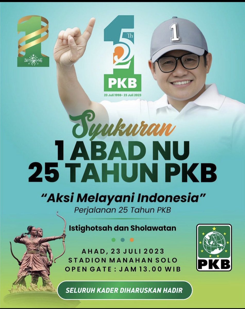Yuk saksikan #Harlah25PKB di stadion Manahan Solo