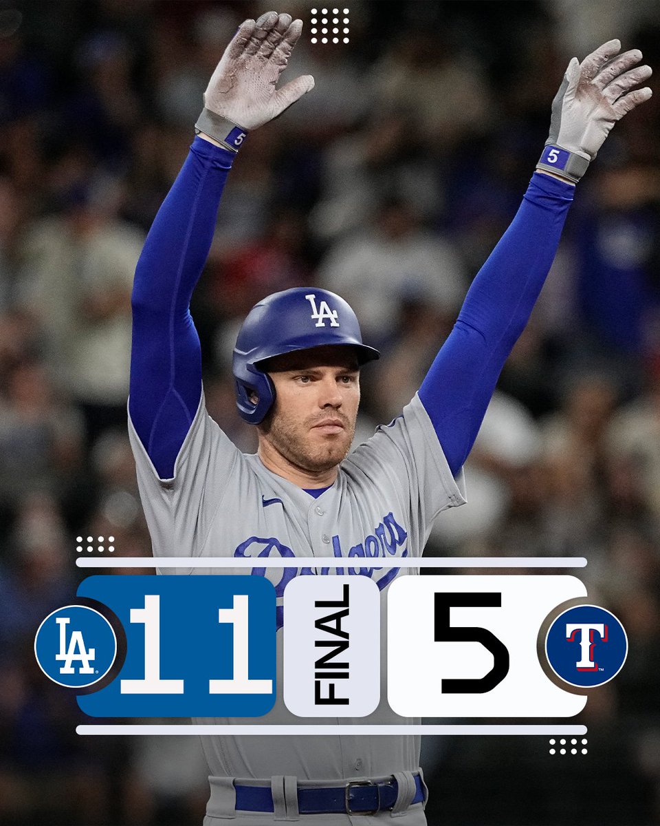 MLB's tweet photo. The @Dodgers take the series opener in a battle of division leaders. https://t.co/EENBoew2Ol