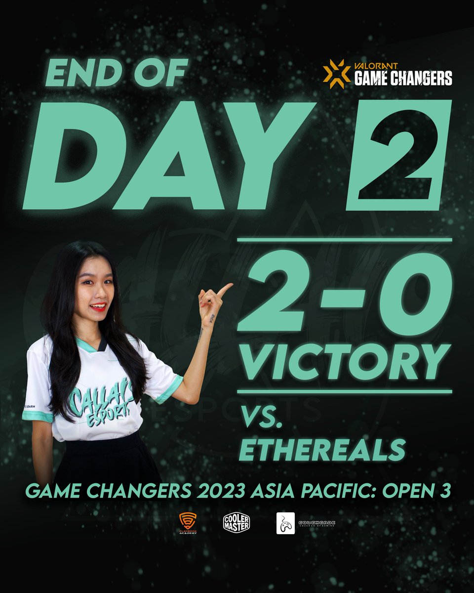 Ethereals had to forfeit last night, granting #CALSTELLA 2-0 win by default.

We're looking forward to Day 3's performance! Let's go girls 🫶

#CALEVOLVE #RisingToTheTop #valorant #esports #tournament #vctgc #valorantapac #apac #vctgamechangers