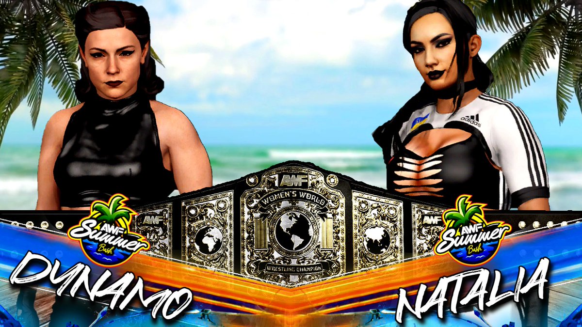 NorthAmericanPW's tweet photo. After completing the #BeatTheClock challenge, #Dynamo has earned the right to face @NataliaGamer4
for the AWF Women's World Championship! Will it take Dynamo only 3 minutes to become champion?

#AWFSummerBash🌴Night #2 LIVE MONDAY only at https://t.co/jVimo62lP4 https://t.co/pDcpMBPEsX