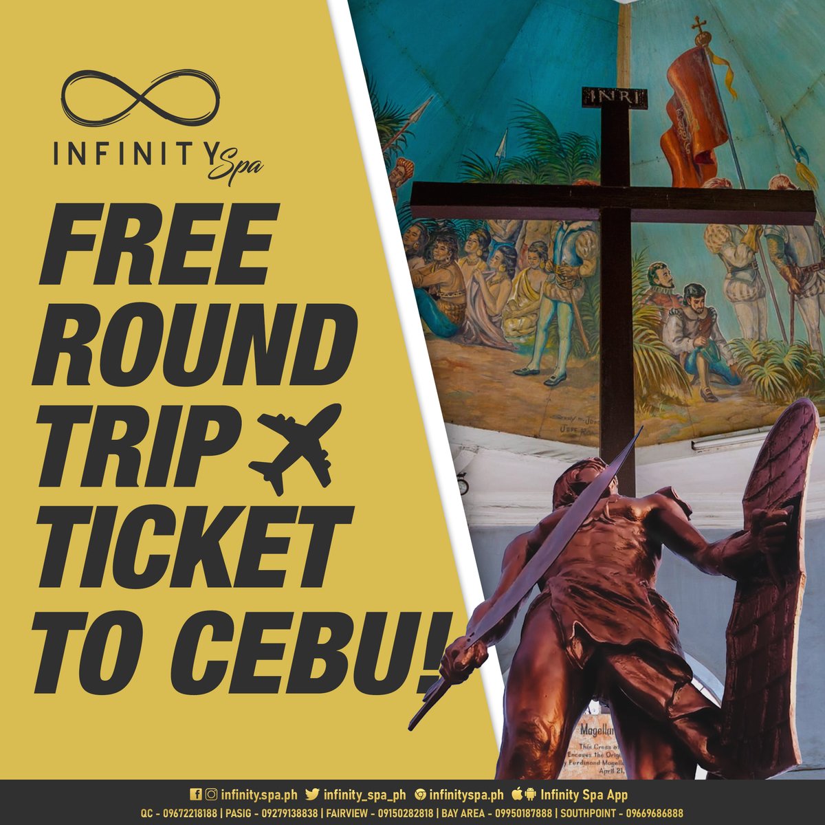 infinity_spa_ph's tweet image. Dali na! Adto na ta sa Cebu! ✈️

Your favorite Mancave is giving away TWO ROUND TRIP TICKETS and a FREE MASSAGE at #InfinitySpaCEBU.
Follow the mechanics below and get a chance to WIN!

Mechanics:
1. Download or update the #InfinitySpa App on your mobile phones. ♾
2. Tap the…