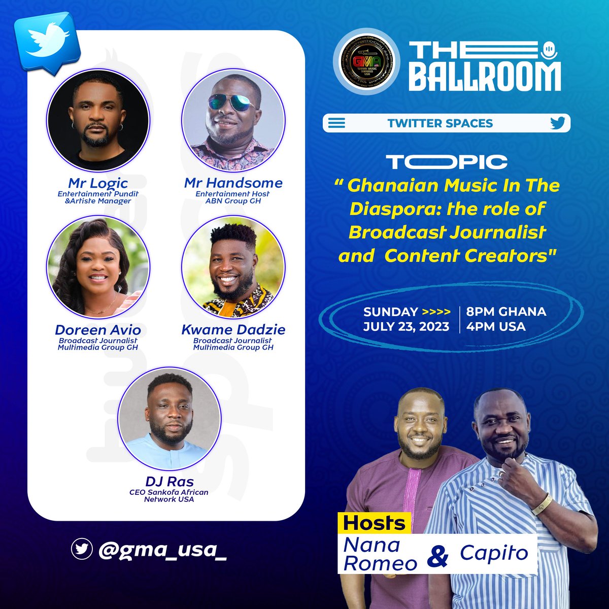 This Sunday in The Ballroom. Meet this season Entertainment Journalists As They Discuss The Roles They Play In The Ghanaian Entertainment Space