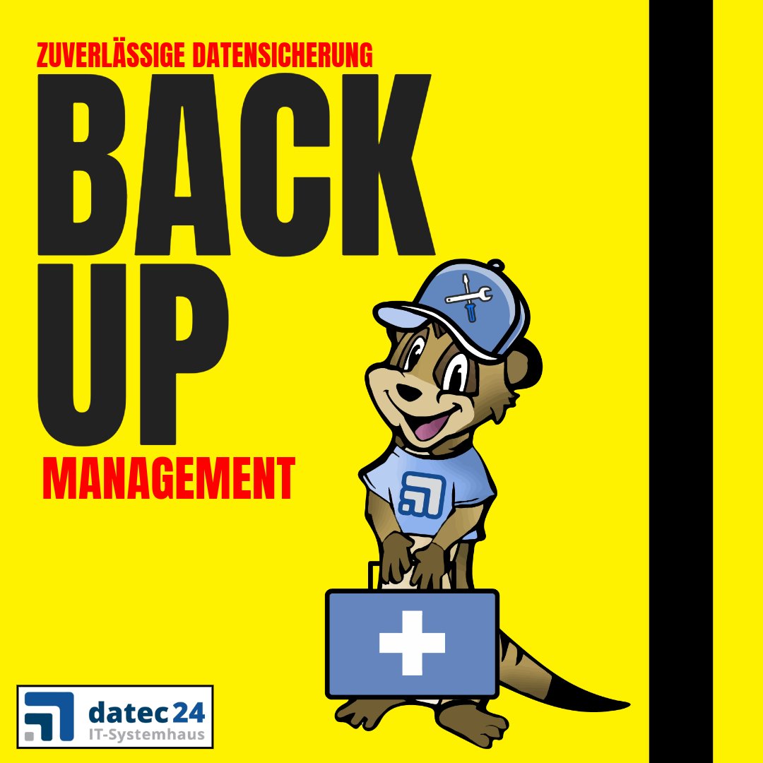 datec24AG's tweet photo. Schützen Sie Ihre wertvollen Daten mit unserem zuverlässigen #BackupManagement! 🔒 Unsere maßgeschneiderten Lösungen sichern Ihre Informationen in der Cloud und vor Ort, damit Sie sich keine Sorgen um Datenverlust machen müssen. https://t.co/iTkhSmm4D5 #Datensicherung #ITSecurity https://t.co/7Lr24e1XFV