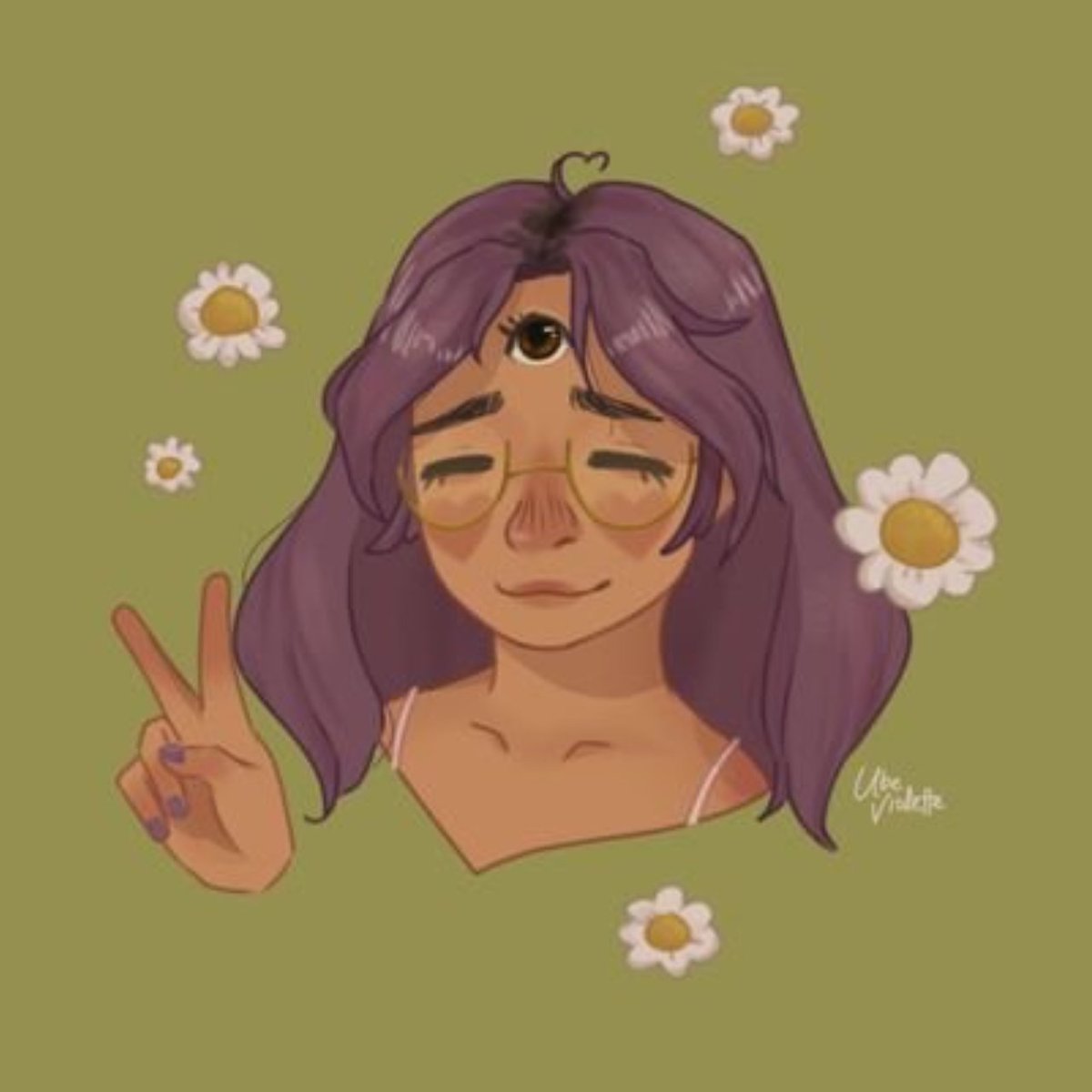 ubeviolette's tweet image. pfp redraw except it actually kinda looks like me this time &amp;lt;3