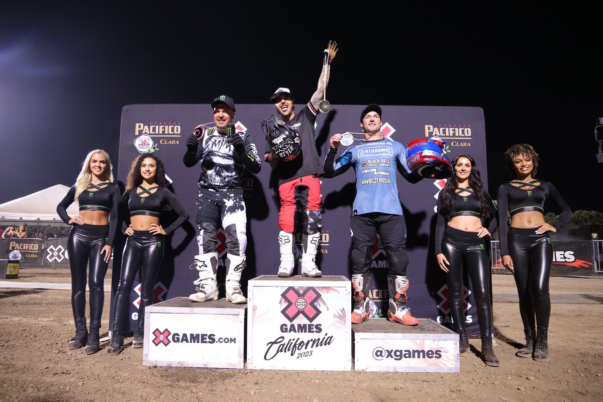 Moto X Best Trick Podium!
🥇: David Rinaldo 🇫🇷 
🥈: Jackson Strong 🇦🇺
🥉: .<a href="/jayoarcher/">Jayo Archer</a> 🇦🇺
#XGames California 2023