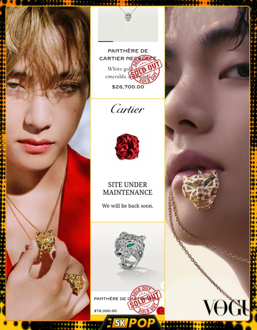 BTS V HOTRENDS on X: RT & REPLY Cartier WE LOVE YOU TAEHYUNG SOLD OUT  KING KIM TAEHYUNG Celine Kim Taehyung GLOBAL BRAND AMBASSADOR TAEHYUNG  #TAEHYUNGxCartier  / X