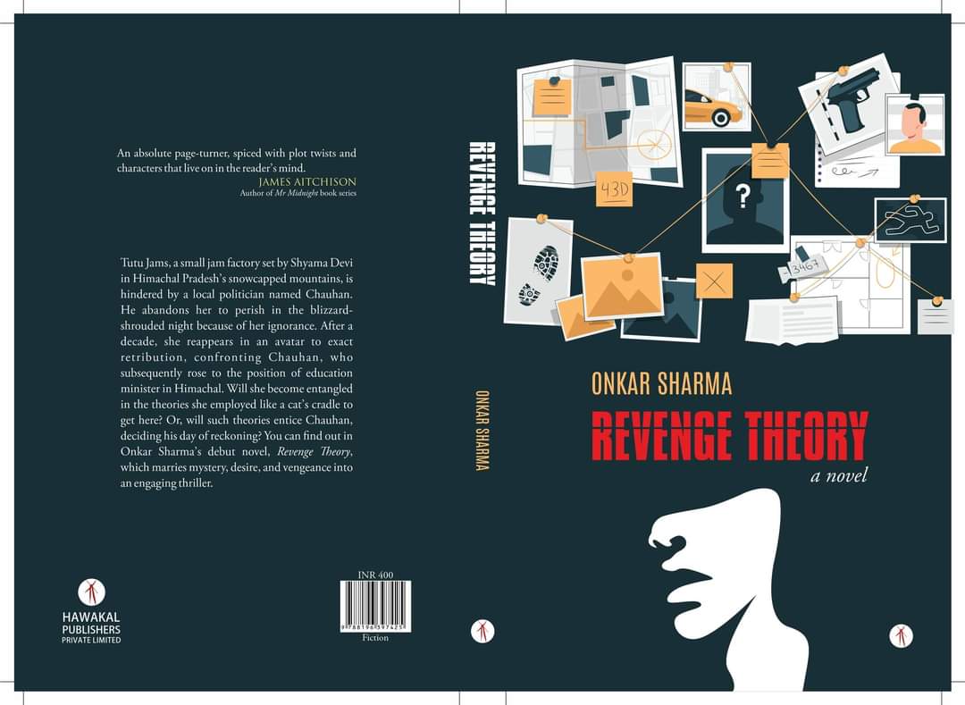 Had great fun working on this one. Onkar Sharma's debut novel Revenge Theory (by @HawakalP) is an irresistibly intriguing page-turner, to say the least. 

The official launch is on the 29th of July at Bookalign, the Hawakal bookshop. 

#thriller
#books
#publishing #publishers