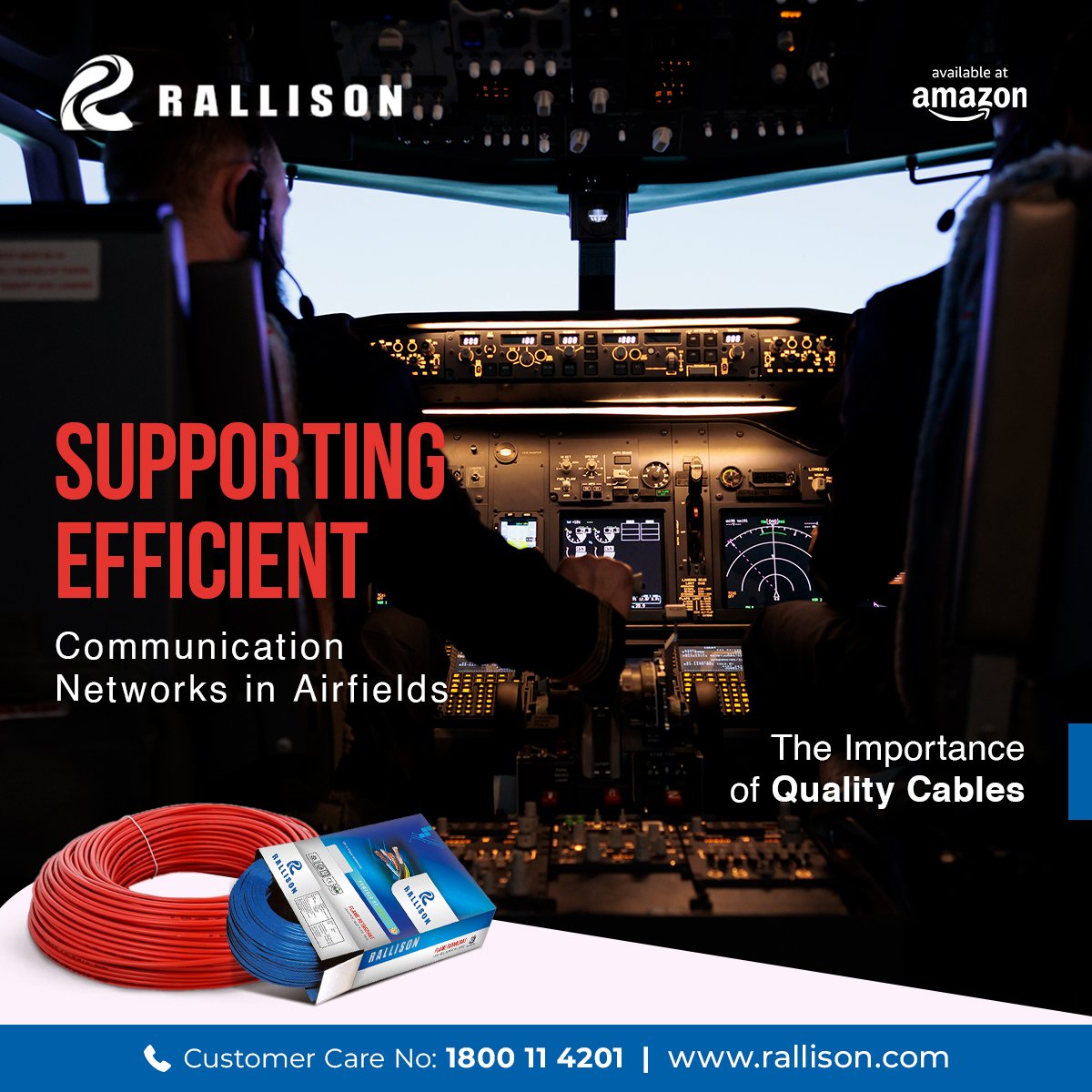 rallisoncables's tweet photo. Seamless Skies, Superior Signals!

Rallison wires &amp; cables Your Trusted Connection for Airfield Networks.

Shop now from Amazon: https://t.co/a5kRNMPd2n

Call us at 011-42015577

#Rallison #RallisonCables #cables #qualitycables #wires #technology #cablemanagement #electrical https://t.co/PK6qTtxLbp